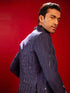 Men's Navy Blue Silk Blend Blazer